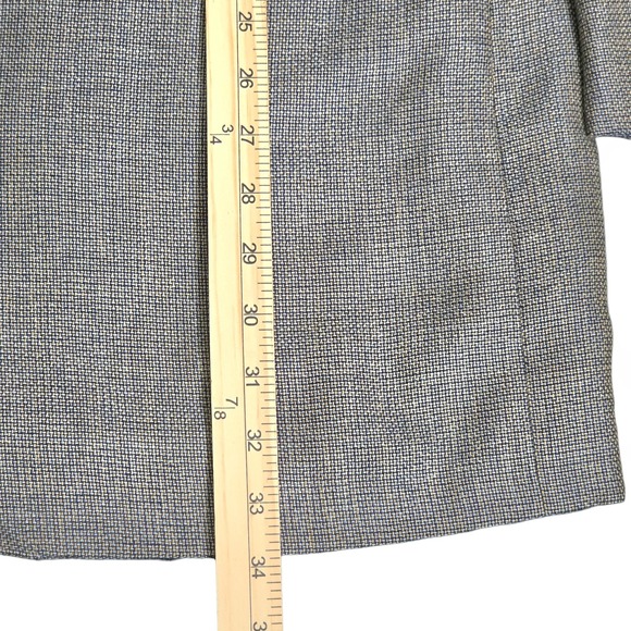 Vtg Ermenegildo Zegna Neiman Marcus Blazer Jacket Cashmere 50L Blue Gold Gray - Picture 13 of 16